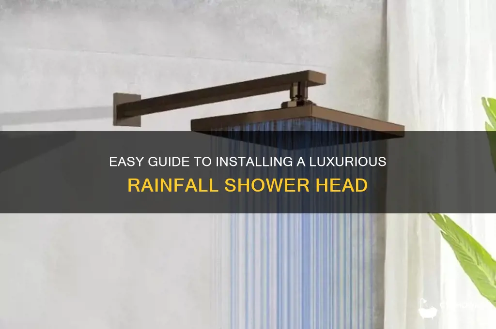 how to install rainfall shower head