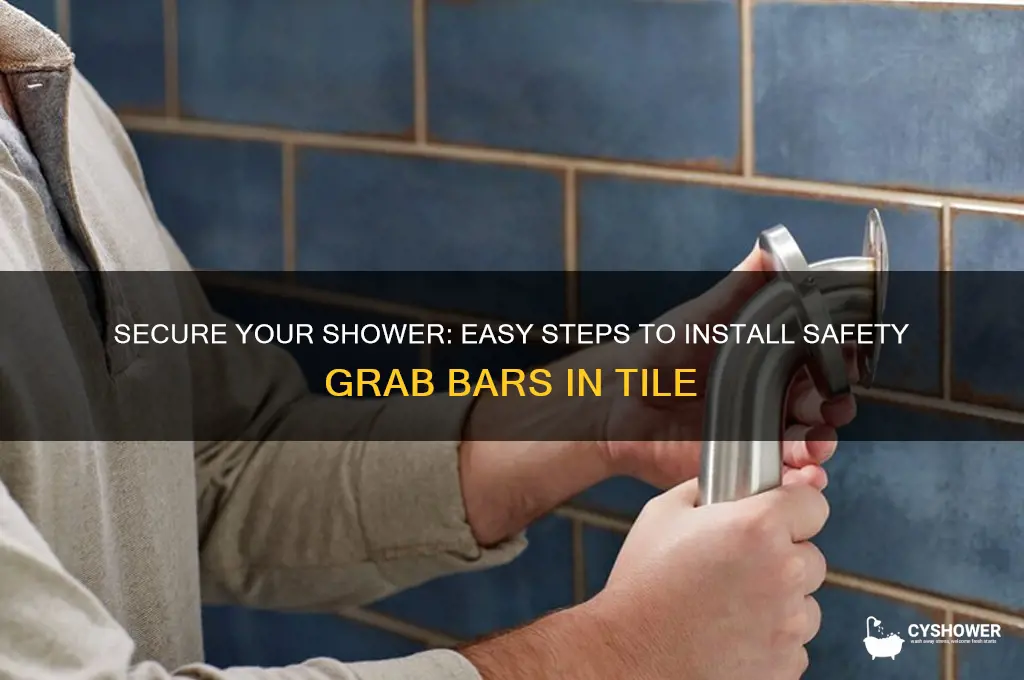 how to install safety grab bars in tile shower