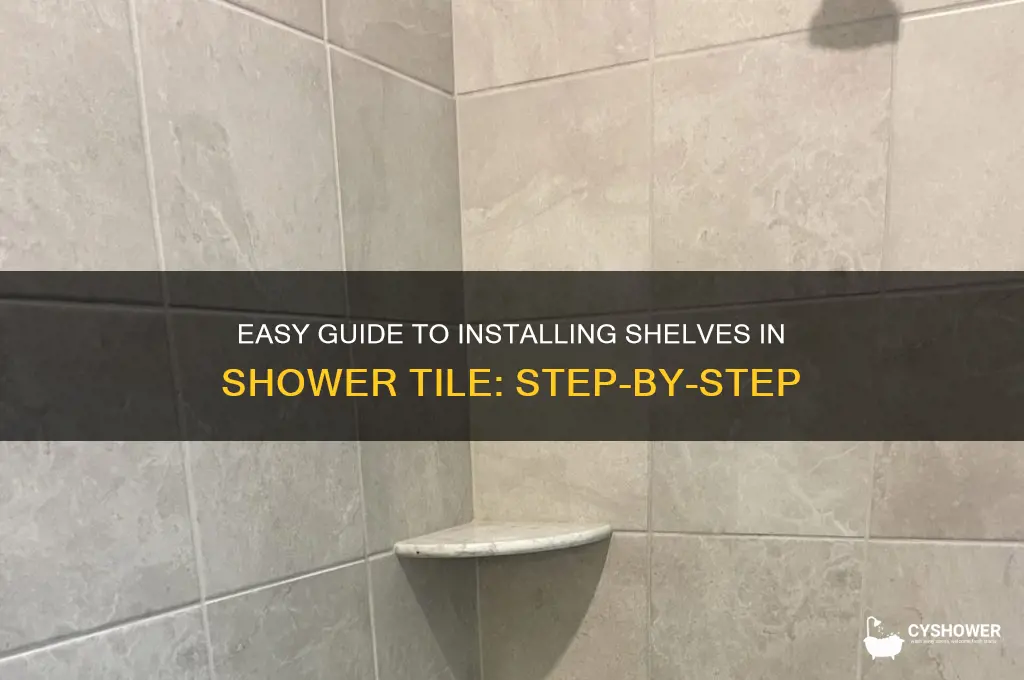 how to install shelves in shower tile