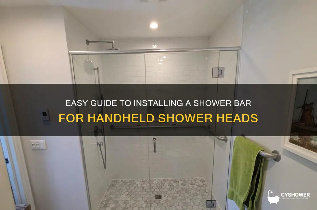 how to install shower bar to hold handheld shower head