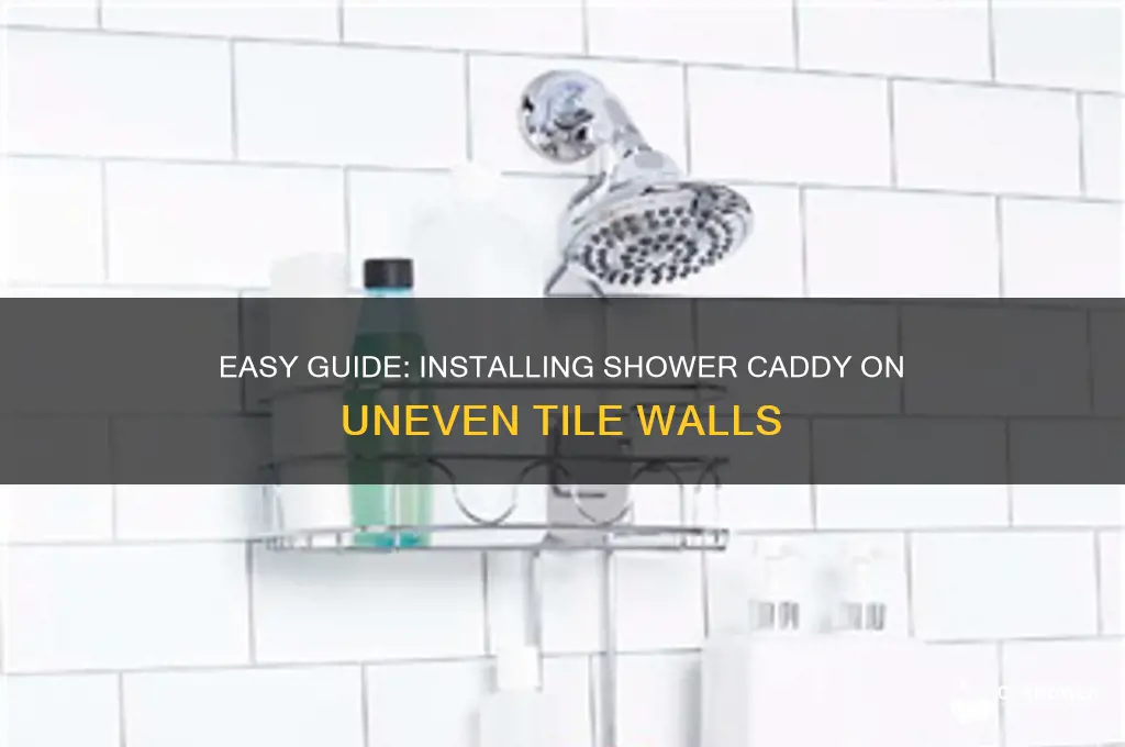how to install shower caddy on uneven tile wall