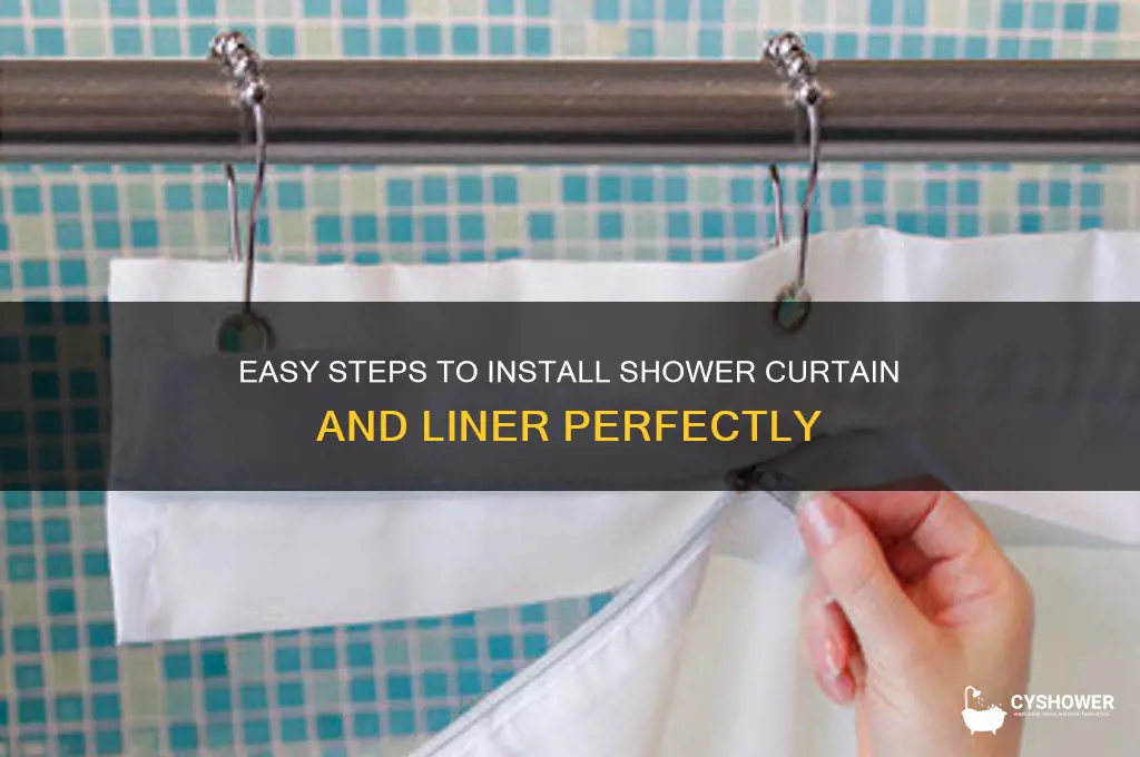 how to install shower curtain and liner
