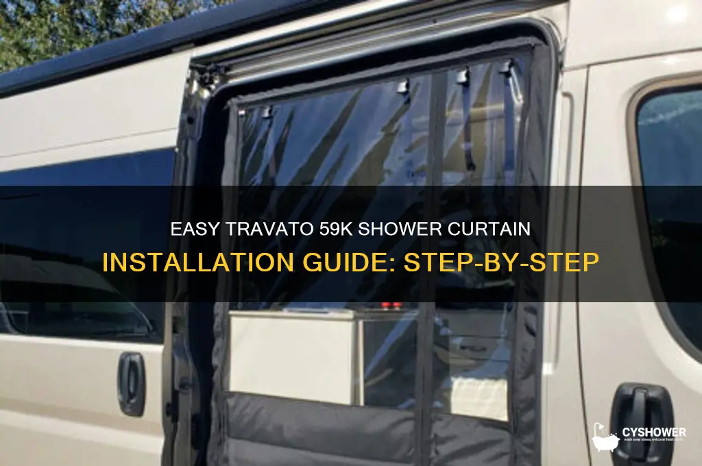how to install shower curtain in travato 59k