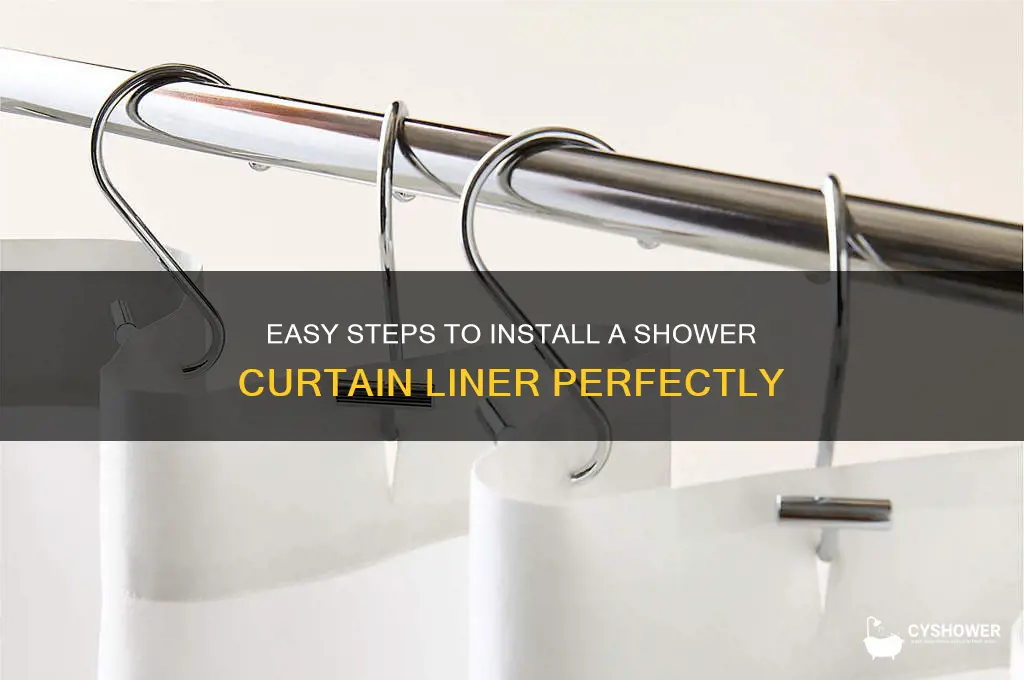 how to install shower curtain liner