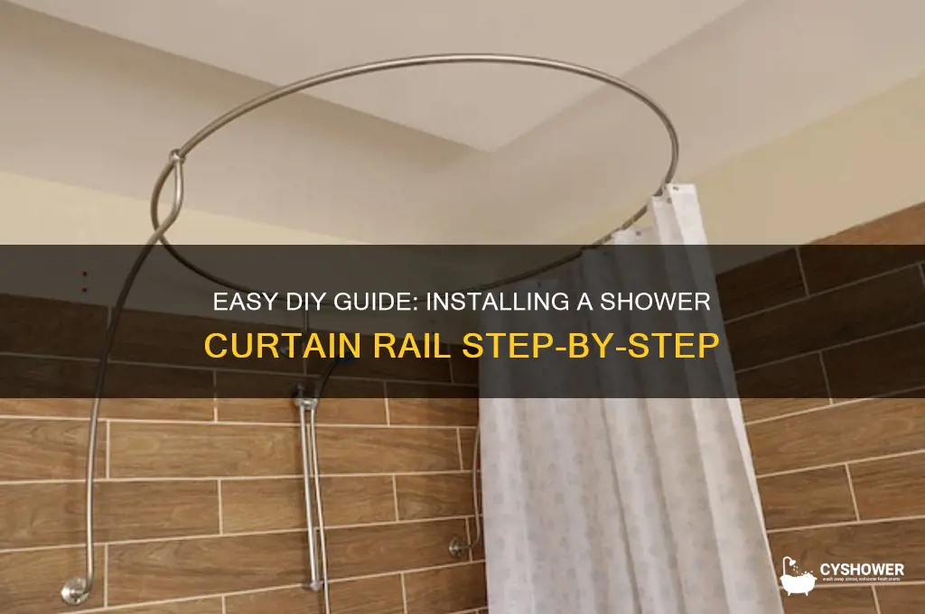 how to install shower curtain rail