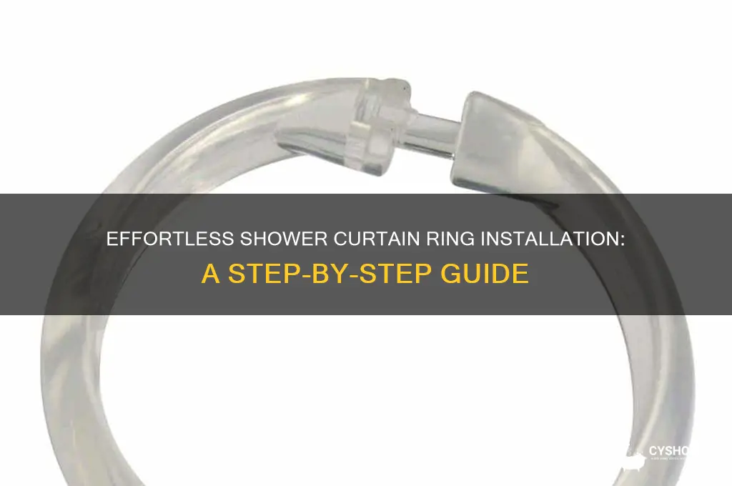 how to install shower curtain rings