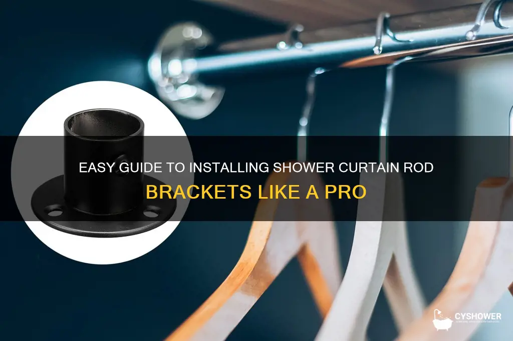 how to install shower curtain rod brackets