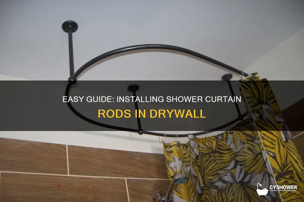 how to install shower curtain rod into drywall