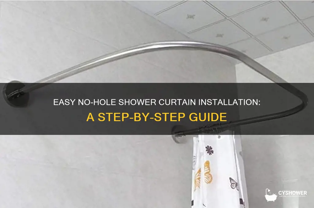how to install shower curtain with no holes