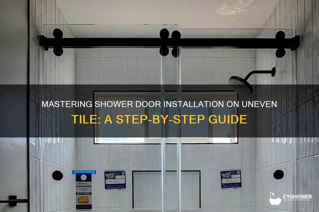 how to install shower door on uneven tile