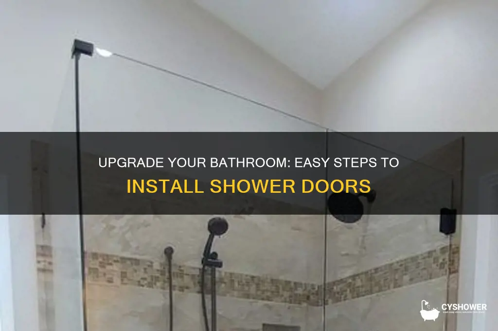 how to install shower doors in place of curtain