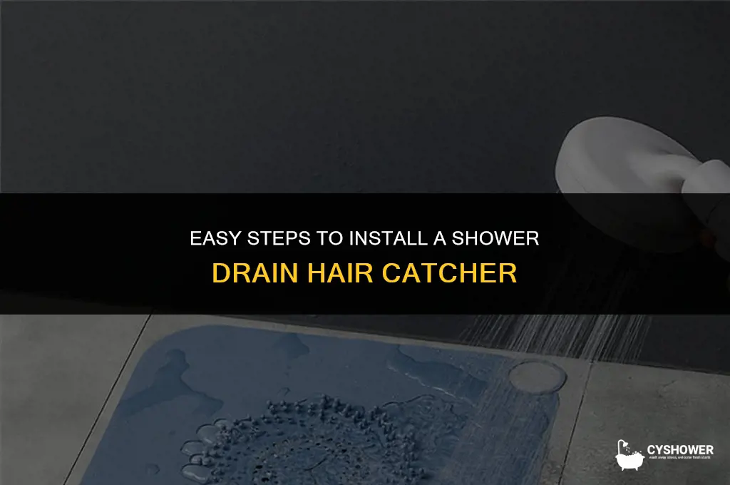 how to install shower drain hair catcher