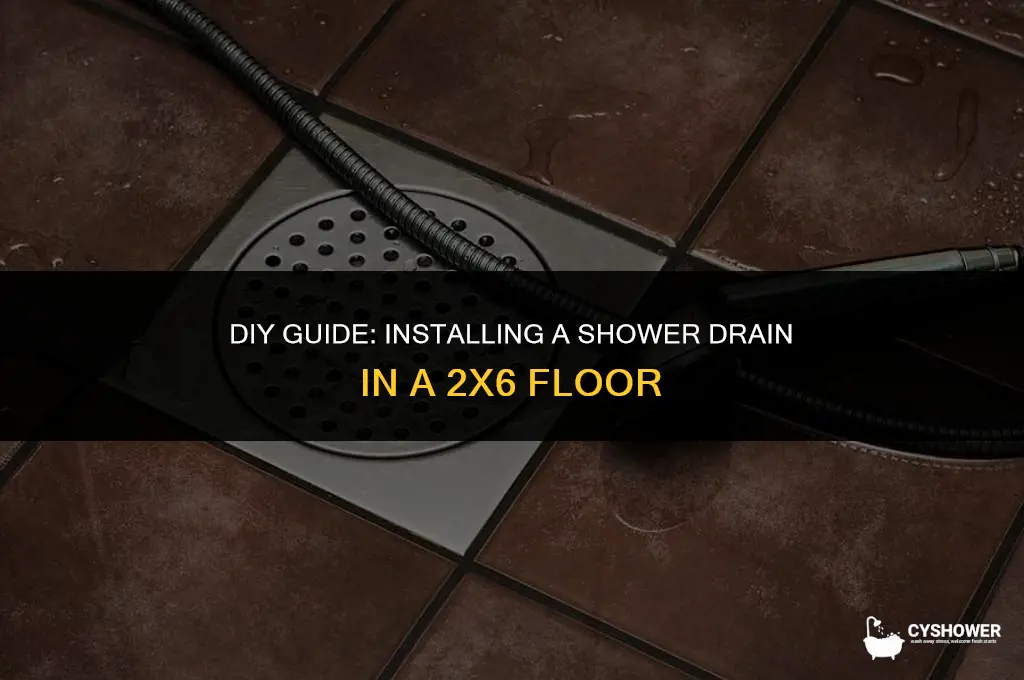 how to install shower drain in 2x6 floor