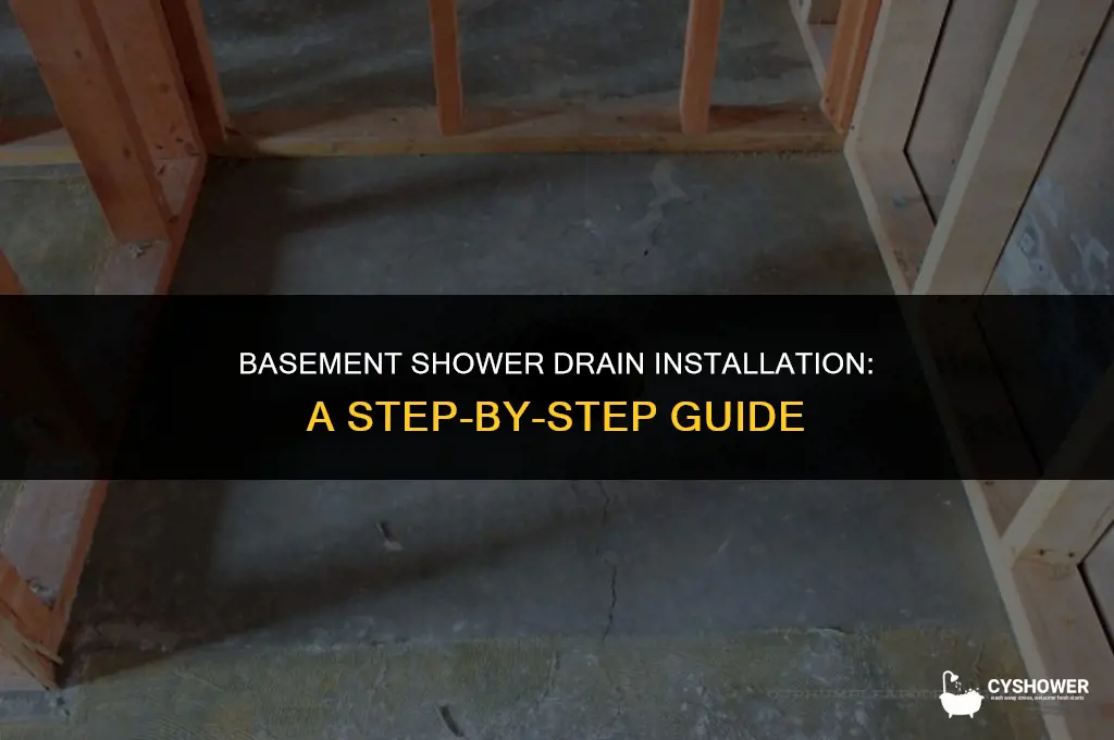 how to install shower drain in basement