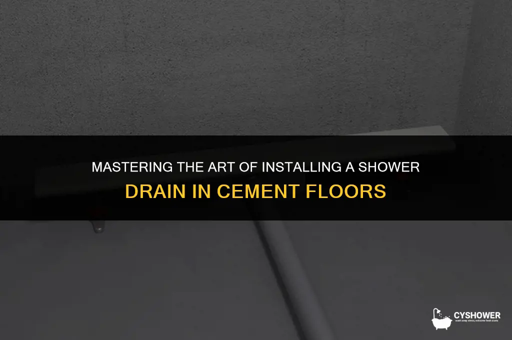 how to install shower drain in cement floor