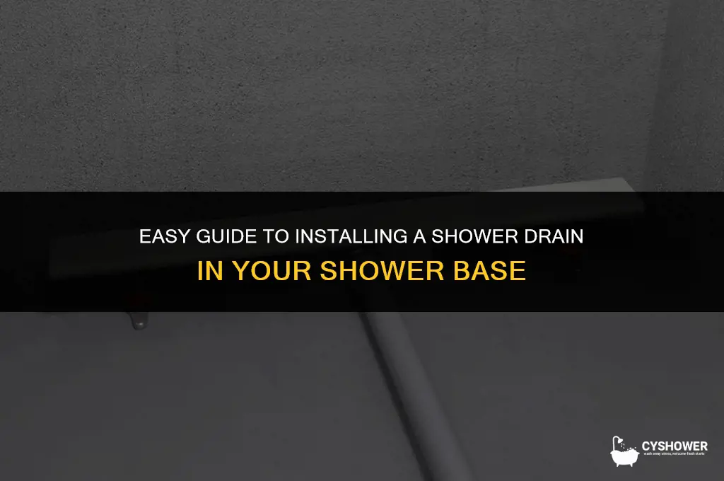 how to install shower drain in shower base