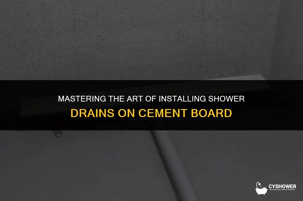 how to install shower drain on cement board