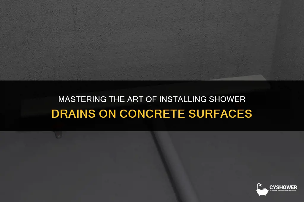 how to install shower drain on conkrete