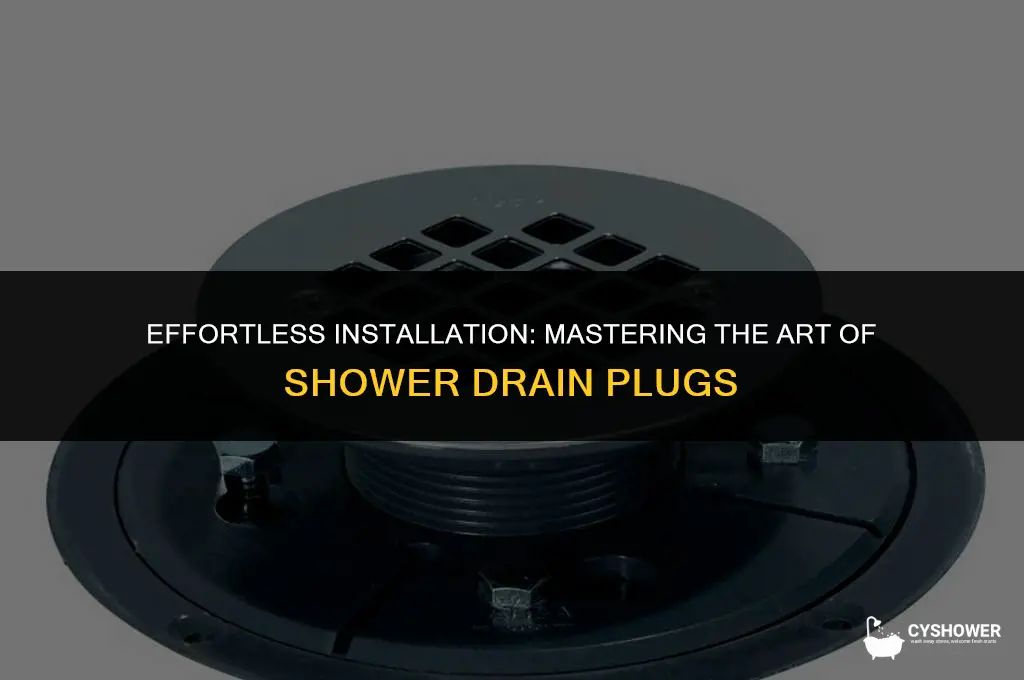 how to install shower drain plug