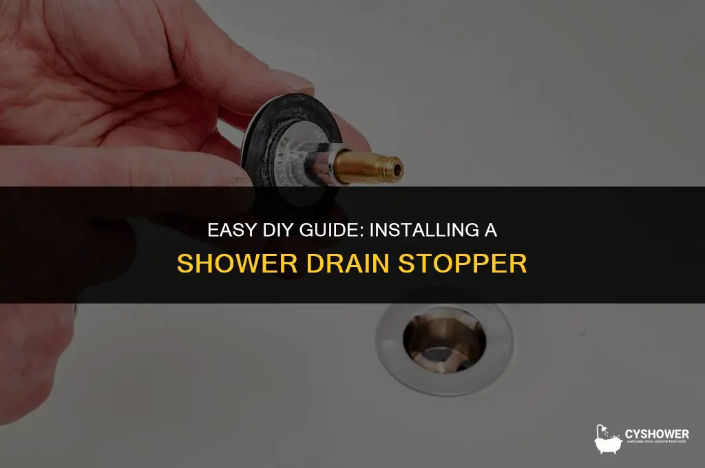 how to install shower drain stopper
