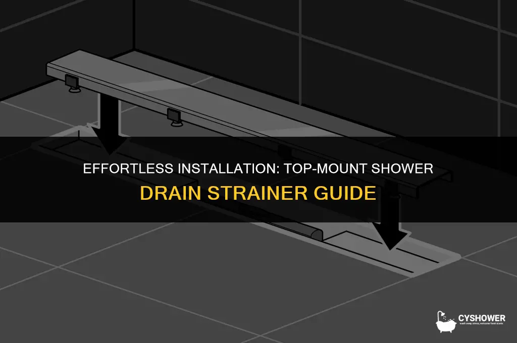 how to install shower drain strainer from top