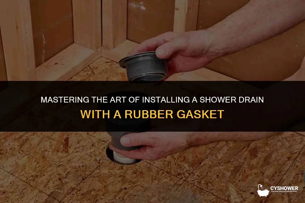 how to install shower drain with rubber gasket