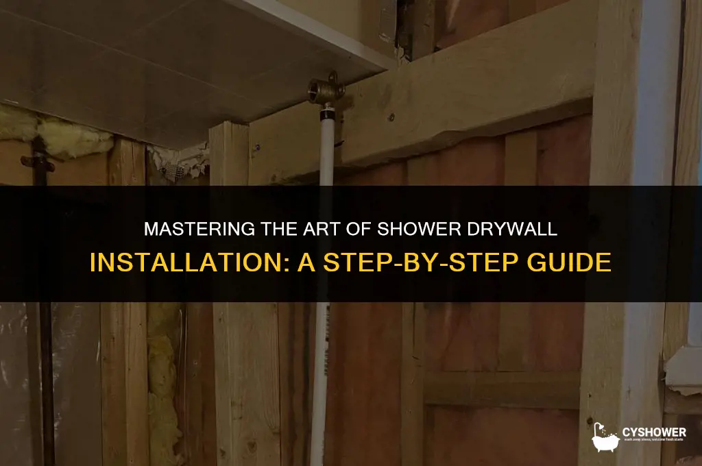 how to install shower drywall
