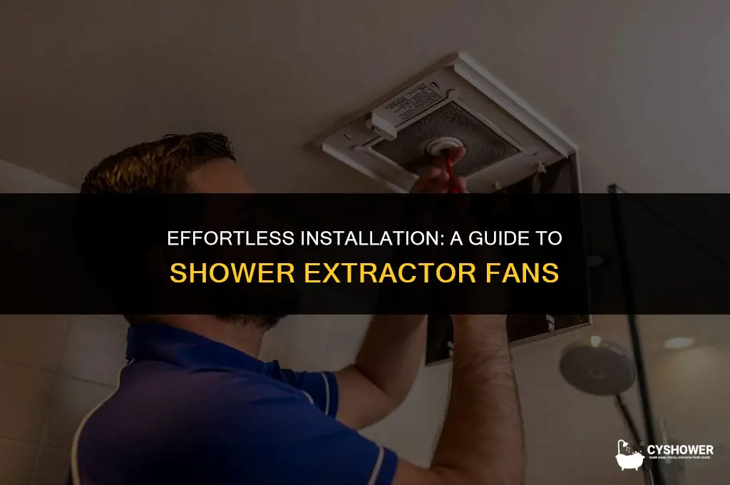 how to install shower extractor fan