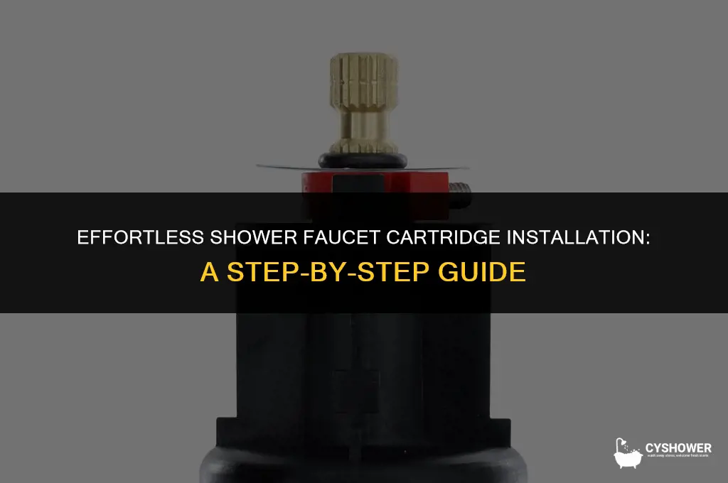 how to install shower faucet cartridge
