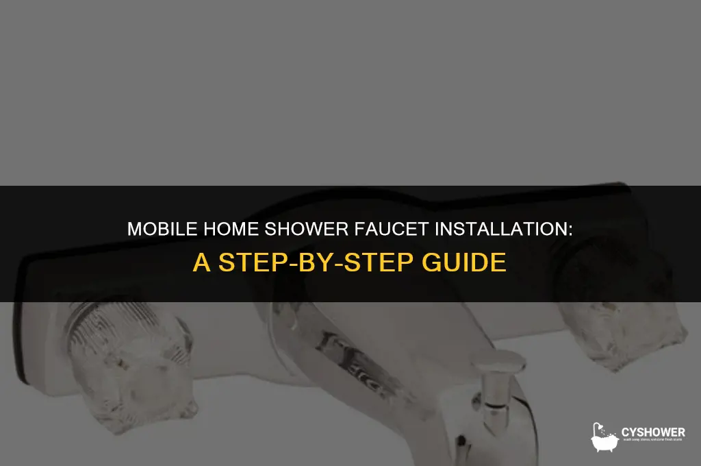 how to install shower faucet in mobile home