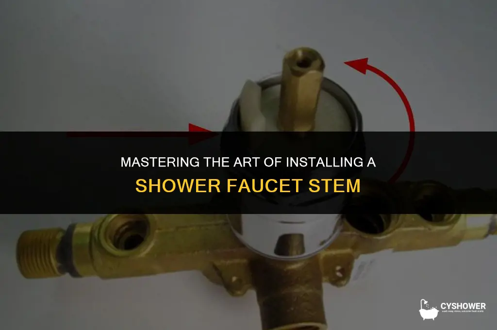 how to install shower faucet stem