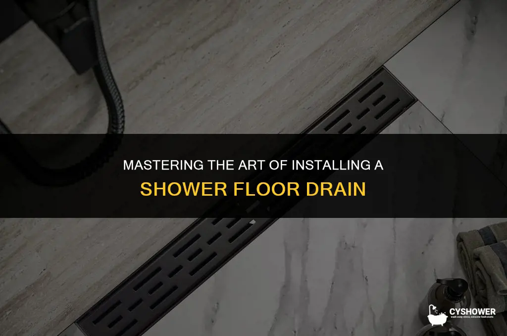 how to install shower floor drain