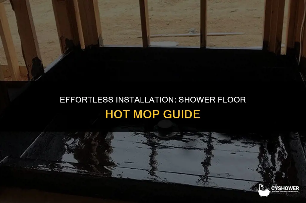 how to install shower floor hot mop
