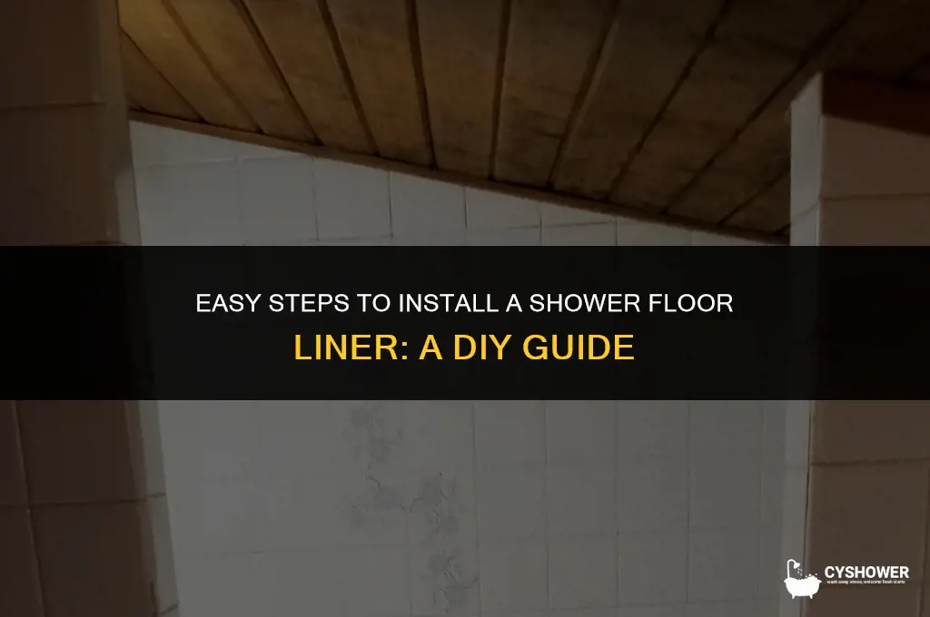how to install shower floor liner