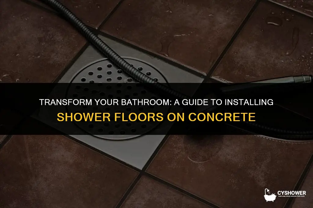 how to install shower floor on concrete