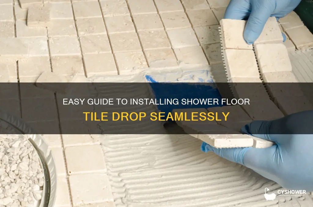 how to install shower floor tile drop