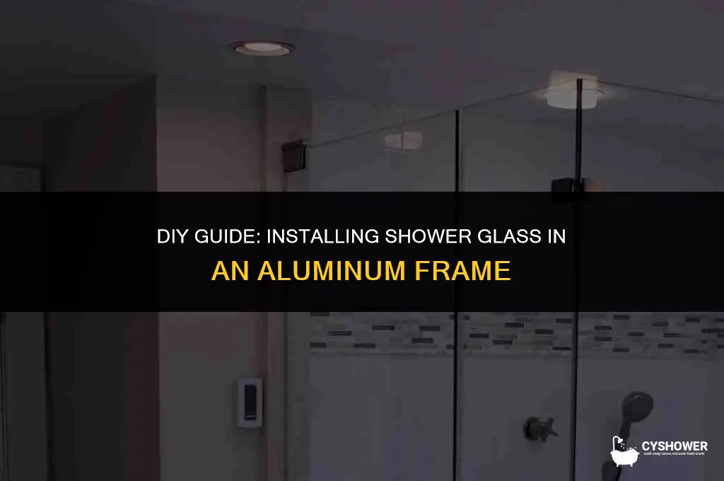 how to install shower glass in aluminum frame