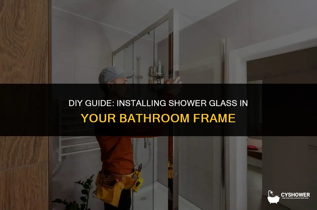 how to install shower glass in the frame