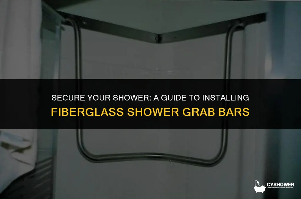 how to install shower grab bar fiberglass shower
