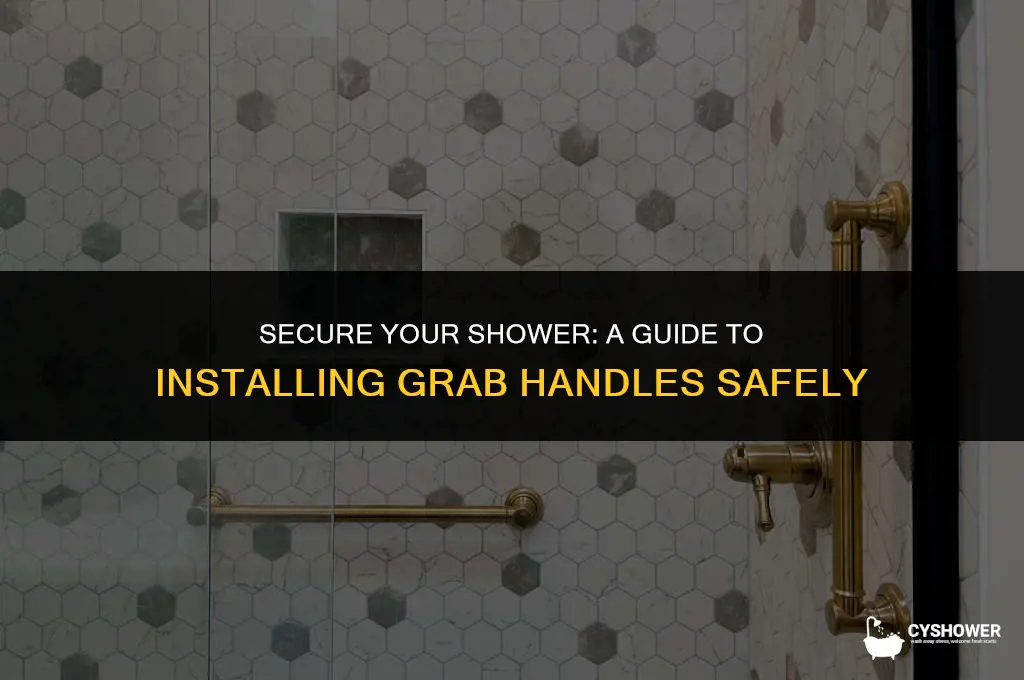 how to install shower grab handles