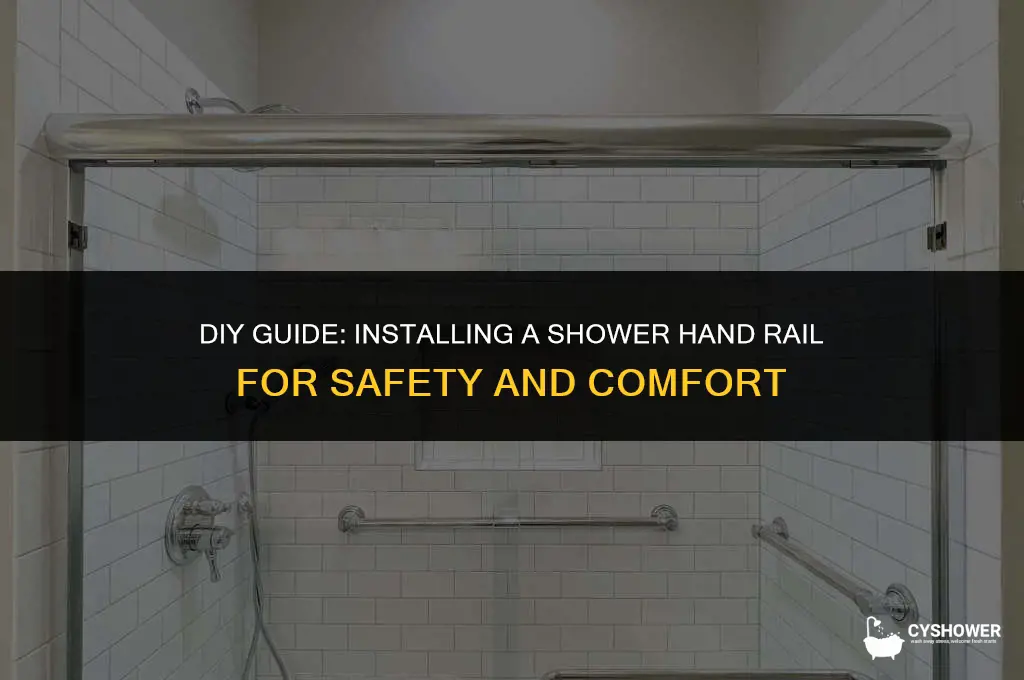 how to install shower hand rail