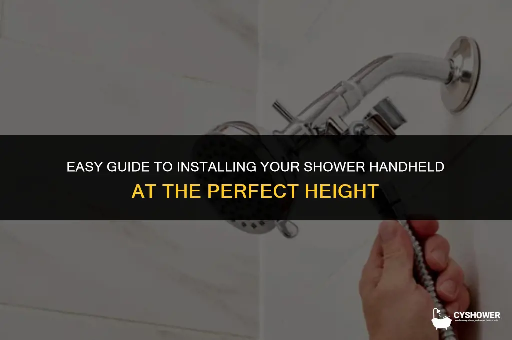 how to install shower handheld height