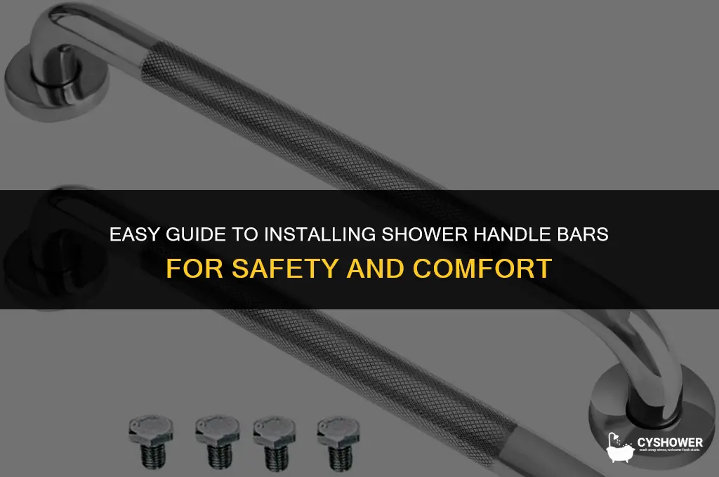 how to install shower handle bars