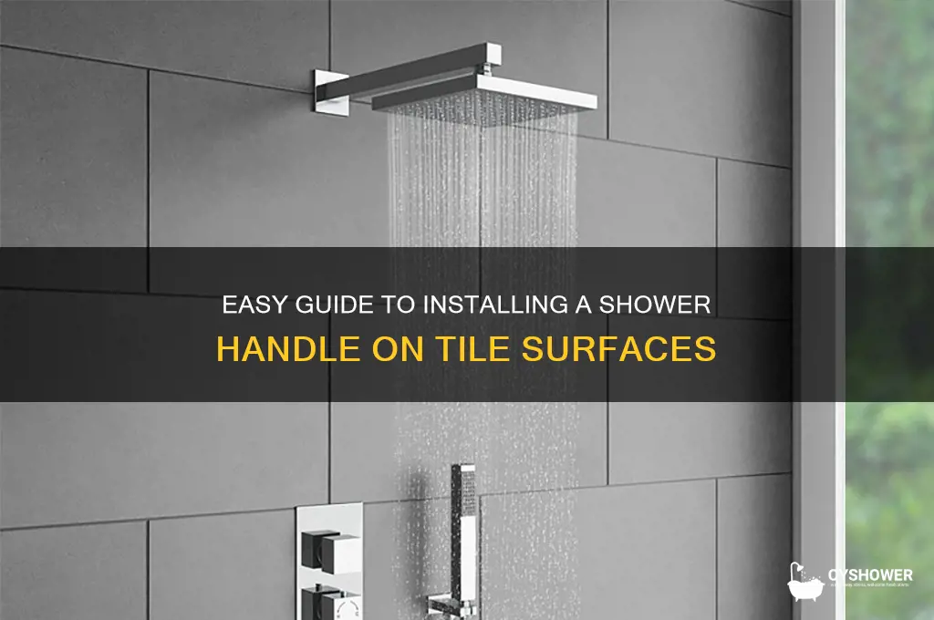 how to install shower handle on tile
