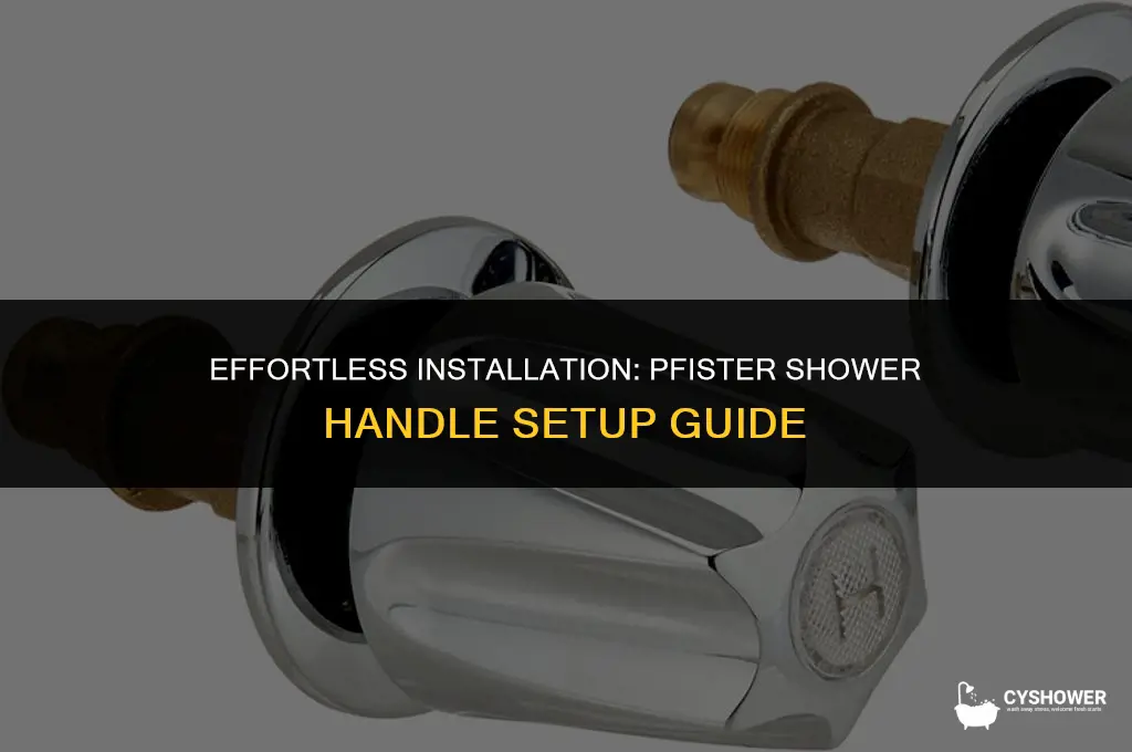 how to install shower handle pfister