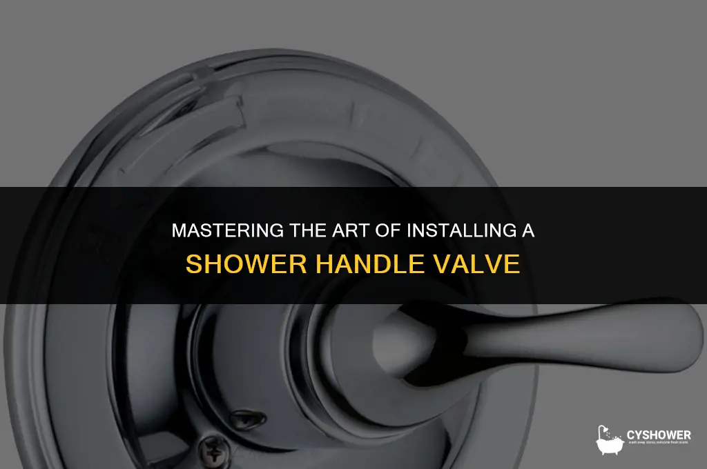 how to install shower handle valve