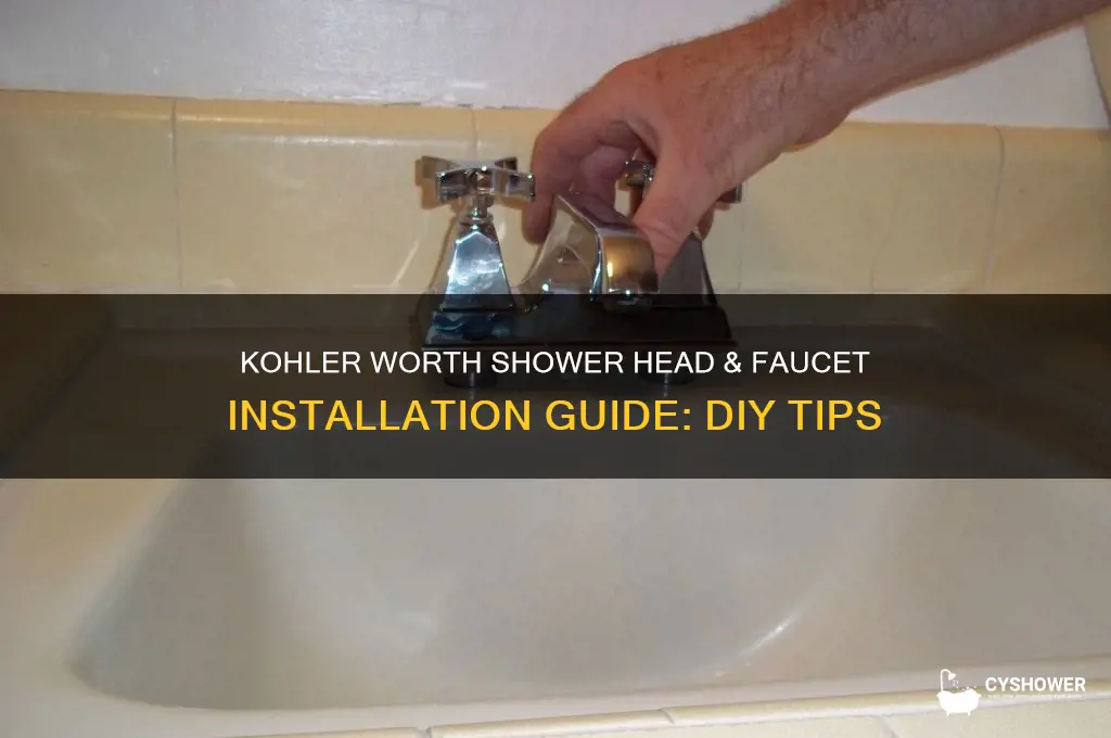 how to install shower head and faucet kohler worth