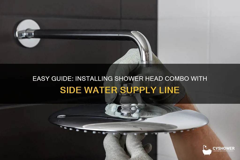 how to install shower head combo side water supply line