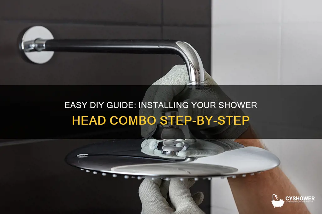 how to install shower head combo