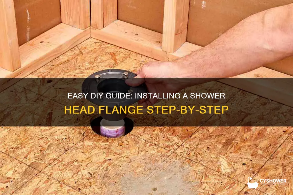how to install shower head flange